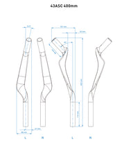 Load image into Gallery viewer, PROFILE DESIGN - 43 ASC AEROBAR EXTENSIONS