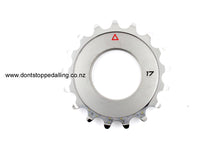 Load image into Gallery viewer, DSp, Dontstoppedalling.com, dontstoppedalling.co.nz, track sprockets, track cogs, 12t, 13t,14t,15t,16t,17t, training track sprocket, best value track sprocket, velobike, velo, velodrome sprocket, best selection tracksprockets, Trackie, track cyclist, velodromes, stainless steel track cog, cromoloy track sprocket,, raketa, raketa.com, raketa sprockets
