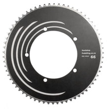 Load image into Gallery viewer, Big chainrings, 62-66t, Big Gears, track chaining ring, cnc machined chainring, custom chairning, big gears, DSP, #DSP, @DSP, Dontstoppedalling, dontstoppedalling.com, 6061chainrings,6061alloy, 144bcd chaingring,trackchainring, velobike, velocyclist, aero p,are chainring, budget chain ring,