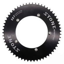Load image into Gallery viewer, Stone chainrings, stonechainring.com, track stone chainirngs, T-Town, velodrome, trackie,   chainring, aero chainrigns, big chainrings, CNC machined chainrings, Custom chainrings, andel, alloy chainring, 144bcd chainring,chainringsTrack chainring, elite track chain ring,  track chainring, velodrome chainring, track chainring, alloy made chainring, sprinter chain ring, flying 200m,  best chainring selection, custom chainring, track chainrings, velodrome, 144bcd, track chainring, rotor, STonechainring