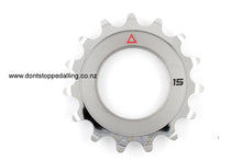 Load image into Gallery viewer, DSp, Dontstoppedalling.com, dontstoppedalling.co.nz, track sprockets, track cogs, 12t, 13t,14t,15t,16t,17t, training track sprocket, best value track sprocket, velobike, velo, velodrome sprocket, best selection tracksprockets, Trackie, track cyclist, velodromes, stainless steel track cog, cromoloy track sprocket,, raketa, raketa.com, raketa sprockets