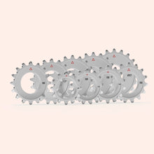 Load image into Gallery viewer, DSp, Dontstoppedalling.com, dontstoppedalling.co.nz, track sprockets, track cogs, 12t, 13t,14t,15t,16t,17t, training track sprocket, best value track sprocket, velobike, velo, velodrome sprocket, best selection tracksprockets, Trackie, track cyclist, velodromes, stainless steel track cog, cromoloy track sprocket,, raketa, raketa.com, raketa sprockets