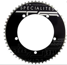 Load image into Gallery viewer, SpecialitsTA chainring, French made chainring, pista chainring, piste, velodrome, track chain rings, light track chainring,black chainring, specialist chainring, velobike, velo,cyclist, track bike, fixie