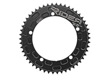 Load image into Gallery viewer, turbulant flow chainrings, ridea chainring.com, track  chainirngs, velodrome, trackie,   chainring, aero chainrigns, big chainrings, CNC machined chainrings, Custom chainrings, andel, alloy chainring, 144bcd chainring,chainrings,Track chainring, elite track chain ring,  track chainring, velodrome chainring, track chainring,  track chainrings, velodrome, 144bcd, track chainring, rotor, Ridea chainring, rideabikes.com