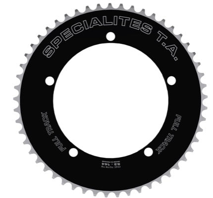 SpecialitsTA chainring, French made chainring, pista chainring, piste, velodrome, track chain rings, light track chainring,black chainring, specialist chainring, velobike, velo,cyclist, track bike, fixie 