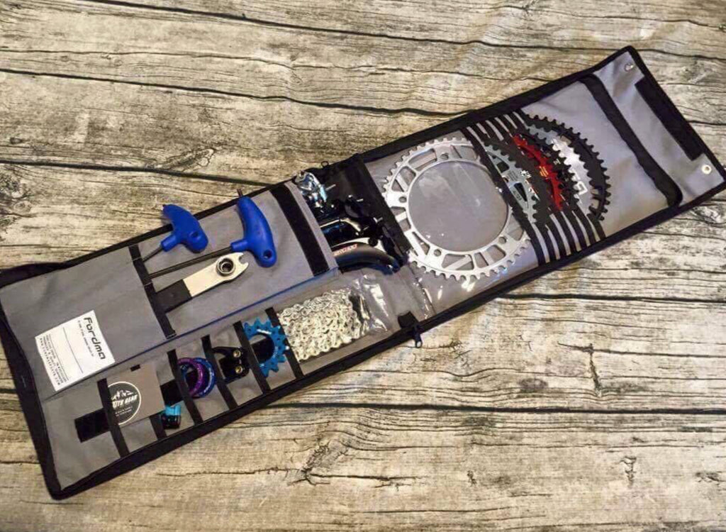 Track tote bags- keep all your gear in one spot