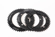 Load image into Gallery viewer, Stone chainrings, stonechainring.com, track stone chainirngs, T-Town, velodrome, trackie,   chainring, aero chainrigns, big chainrings, CNC machined chainrings, Custom chainrings, andel, alloy chainring, 144bcd chainring,chainringsTrack chainring, elite track chain ring,  track chainring, velodrome chainring, track chainring, alloy made chainring, sprinter chain ring, flying 200m,  best chainring selection, custom chainring, track chainrings, velodrome, 144bcd, track chainring, rotor, STonechainring