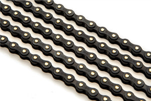 Izumi black/black chain gold pins