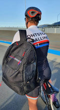 Load image into Gallery viewer, Track tote bag, track back pack, velodrome back pack, track cyclist bag, trackie tote bag, velo hag, velocyclist bag, velobike, velo cyclist, track chain ring bag, chain ring bag, chainring bag, carry chain rings, cyclist back pack, 