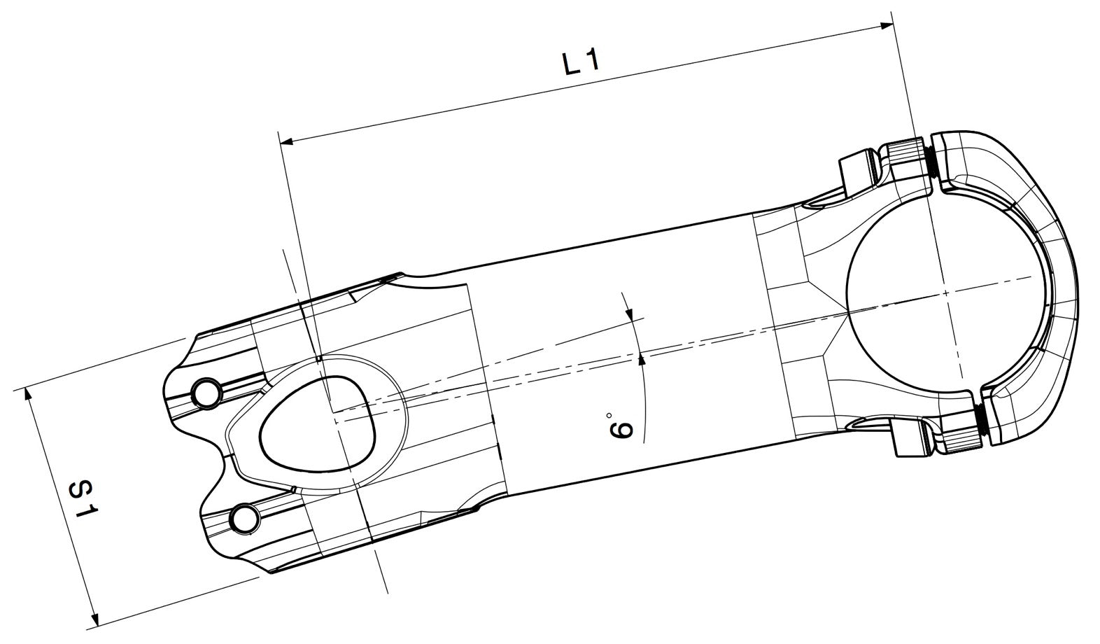 3t stems, apto bar stem, handle bar stem, track bike stem, black bike stem, cnc machined stem