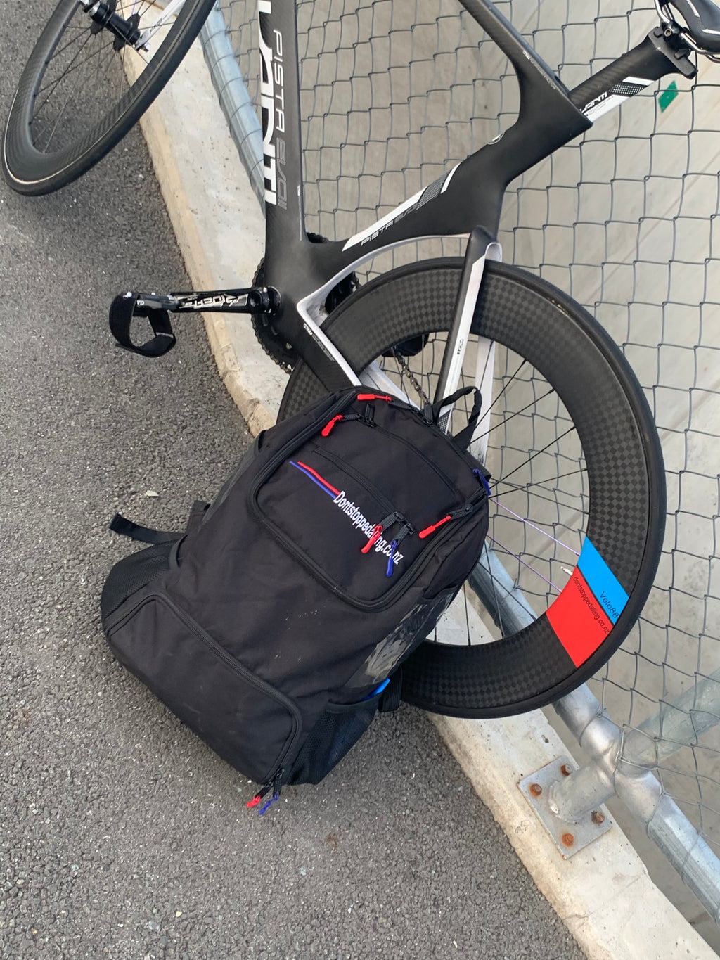 Track tote bag, track back pack, velodrome back pack, track cyclist bag, trackie tote bag, velo hag, velocyclist bag, velobike, velo cyclist, track chain ring bag, chain ring bag, chainring bag, carry chain rings, cyclist back pack, 