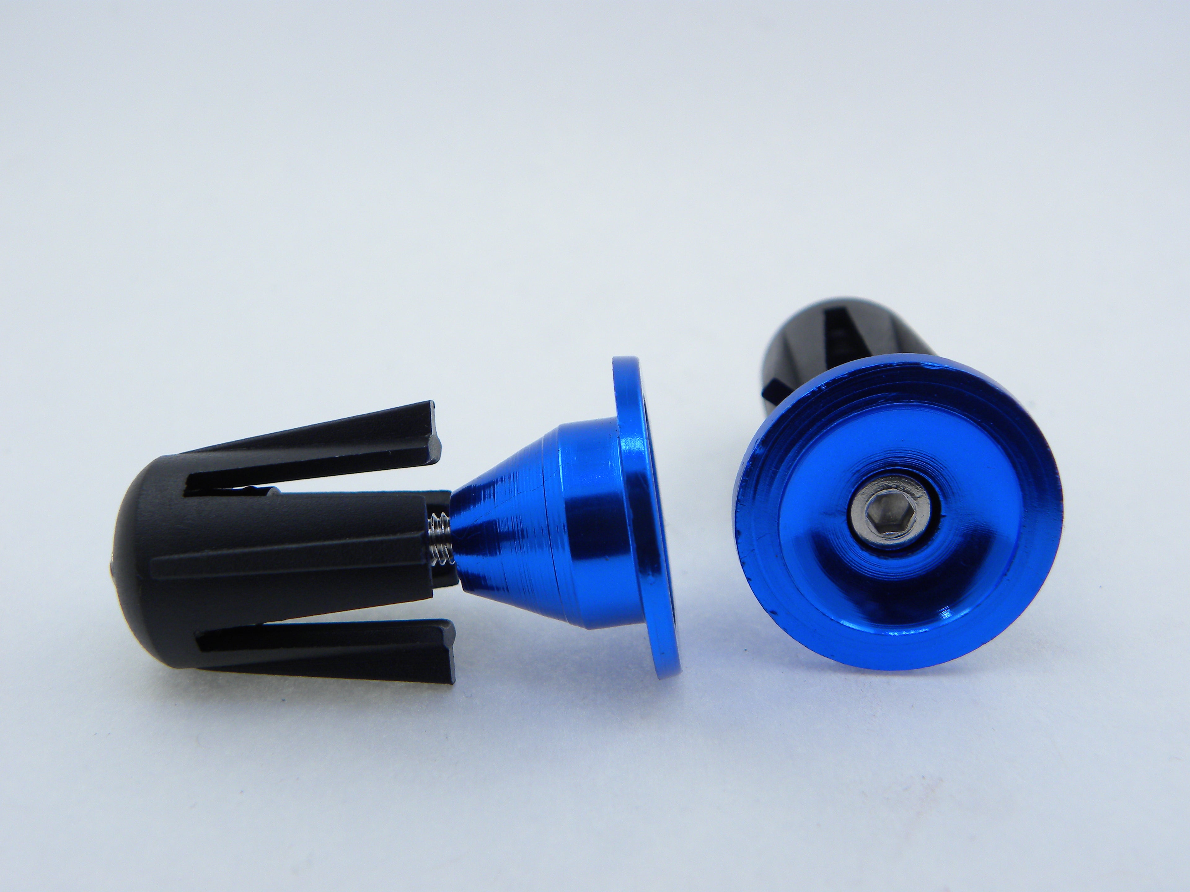 BAR ENDS- alloy finished with screw plunger