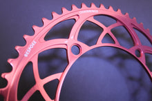 Load image into Gallery viewer, bespoke chainrings, bespoke.com, aero rose chainrigns,  chainring, aero chainrigns, big chainrings, CNC machined chainrings, Custom chainrings, andel, alloy chainring, 144bcd chainring,chainrings