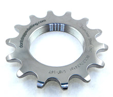 Load image into Gallery viewer, DSp, Dontstoppedalling.com, dontstoppedalling.co.nz, track sprockets, track cogs, 12t, 13t,14t,15t,16t,17t, training track sprocket, best value track sprocket, velobike, velo, velodrome sprocket, best selection tracksprockets, Trackie, track cyclist, velodromes, stainless steeld track cog, cromoloy track sprocket,