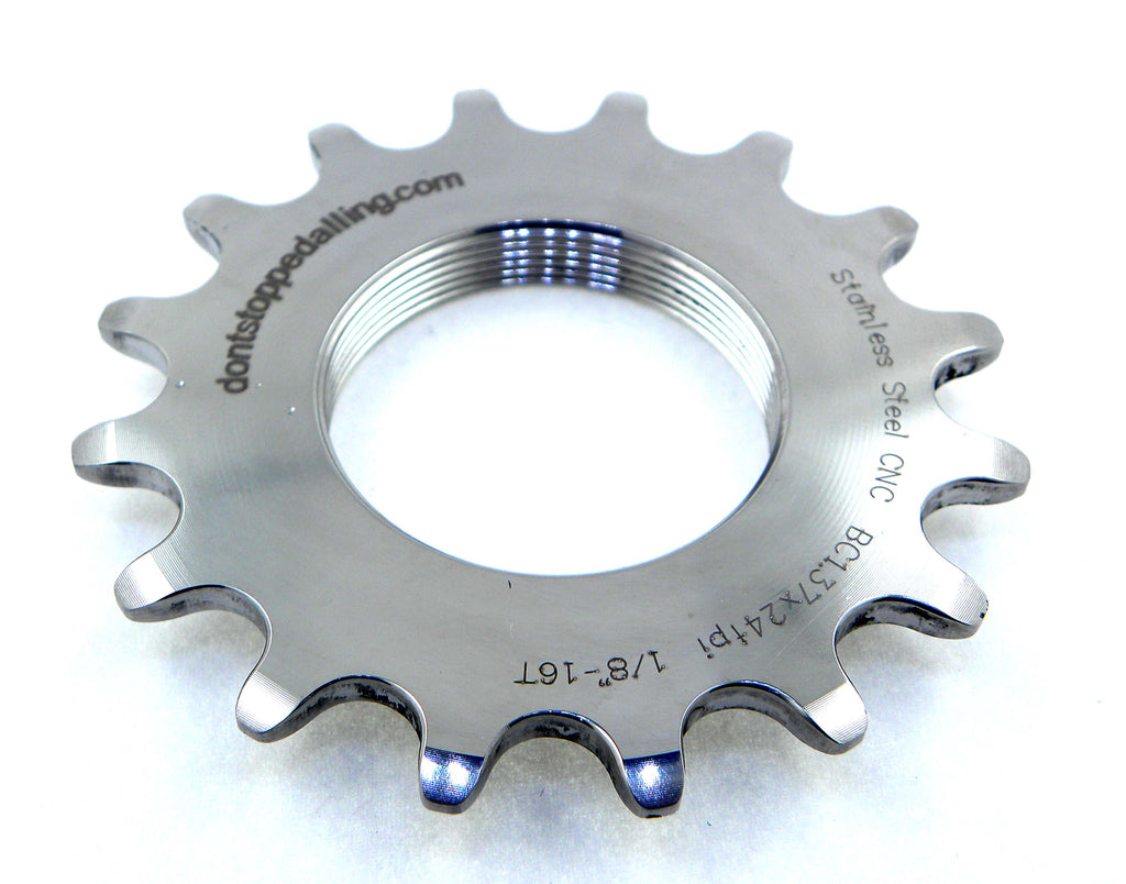 DSp, Dontstoppedalling.com, dontstoppedalling.co.nz, track sprockets, track cogs, 12t, 13t,14t,15t,16t,17t, training track sprocket, best value track sprocket, velobike, velo, velodrome sprocket, best selection tracksprockets, Trackie, track cyclist, velodromes, stainless steeld track cog, cromoloy track sprocket,