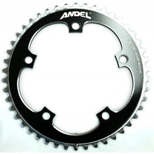 Load image into Gallery viewer, Andel chain ringsandel chainring, aero chainrigns, big chainrings, CNC machined chainrings, Custom chainrings, andel, alloy chainring, 144bcd chainring,chainrings