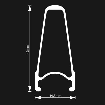 Hplus SL42 clincher rim 32hole